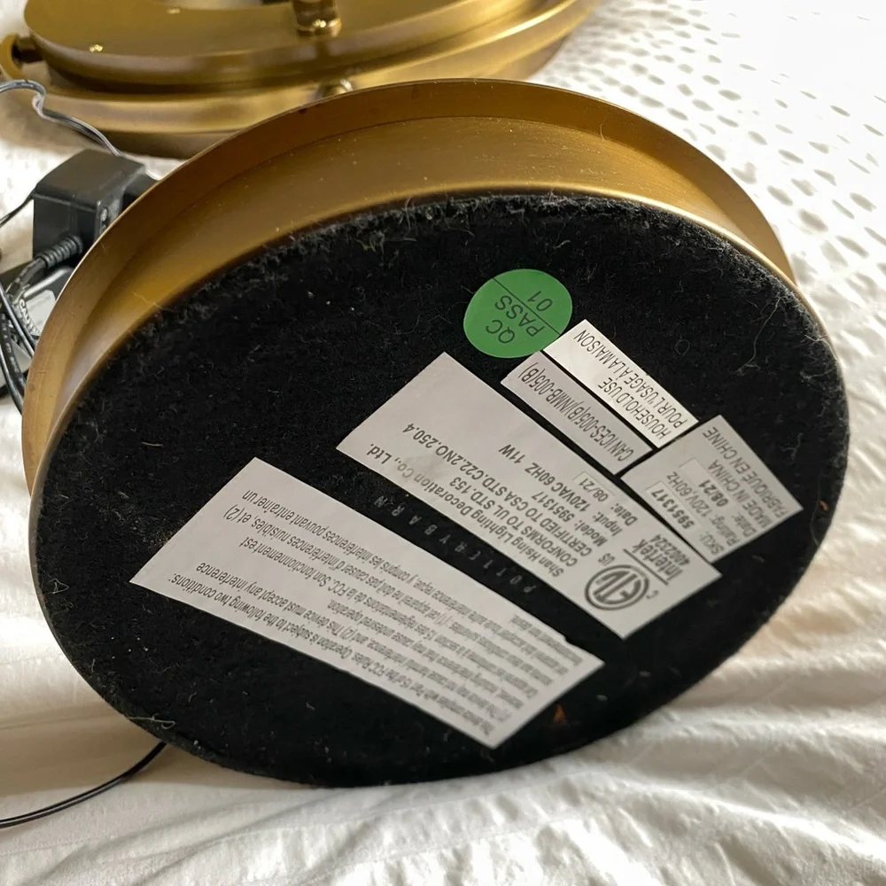 Pottery Barn Watson Gold Adjustable Ring Light Mirror